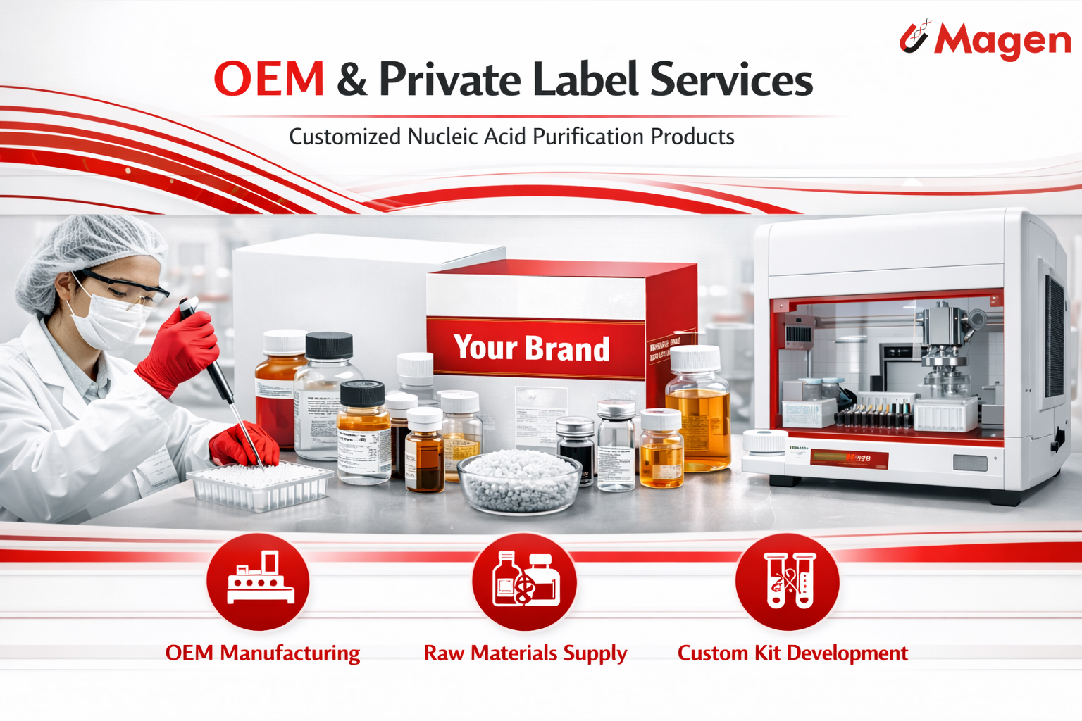 OEM manufacturing for nucleic acid extraction kits and purification reagents OEM manufacturing for nucleic acid extraction kits and purification reagents
